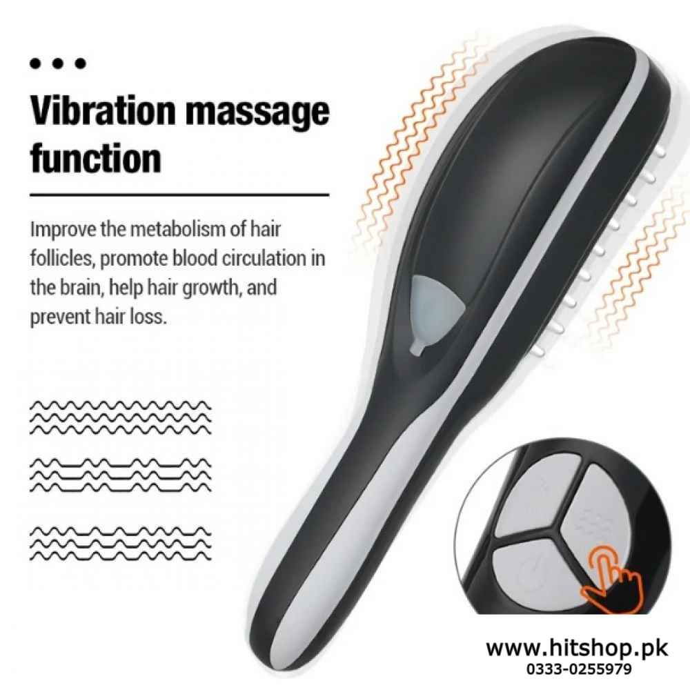 Electric Spray Massage Comb- Scalp Massager-Micro Current Head Meridian Massager Anti Hair Loss Physiotherapy Apparatus Red and Blue Light Nourishing Scalp